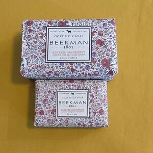 NWT-Beekman 1802 Honeyed Grapefruit Goat Milk Bar Soap - 1- 3.5 OZ & 1- 9 OZ Bar